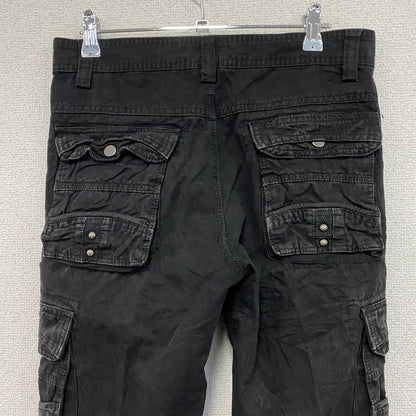 JUNYE JEANS　カーゴパンツ　黒　ブラック　30サイズ