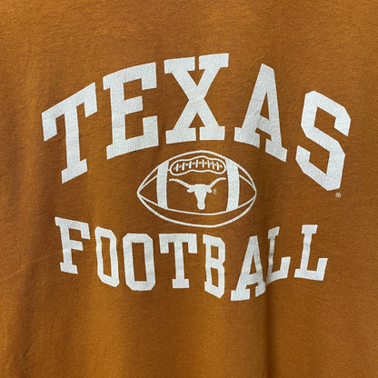 古着 used　GILDAN ギルダン　NCAA　テキサス大学　半袖プリントTシャツ　ロングホーンズ　アメフト　オレンジ　Mサイズ