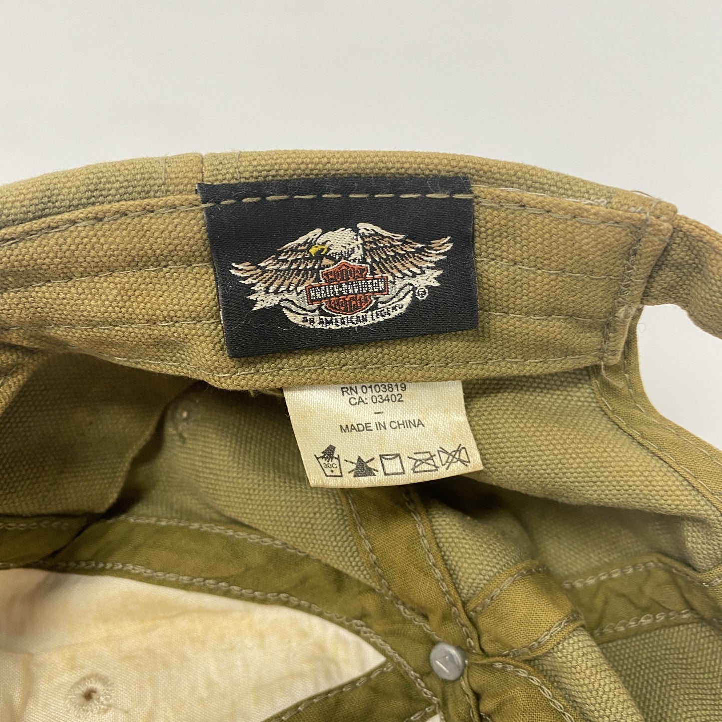 HARLEY DAVIDSON　ハーレーダビッドソン　6パネルキャップ　ベースボールキャップ　カーキ　