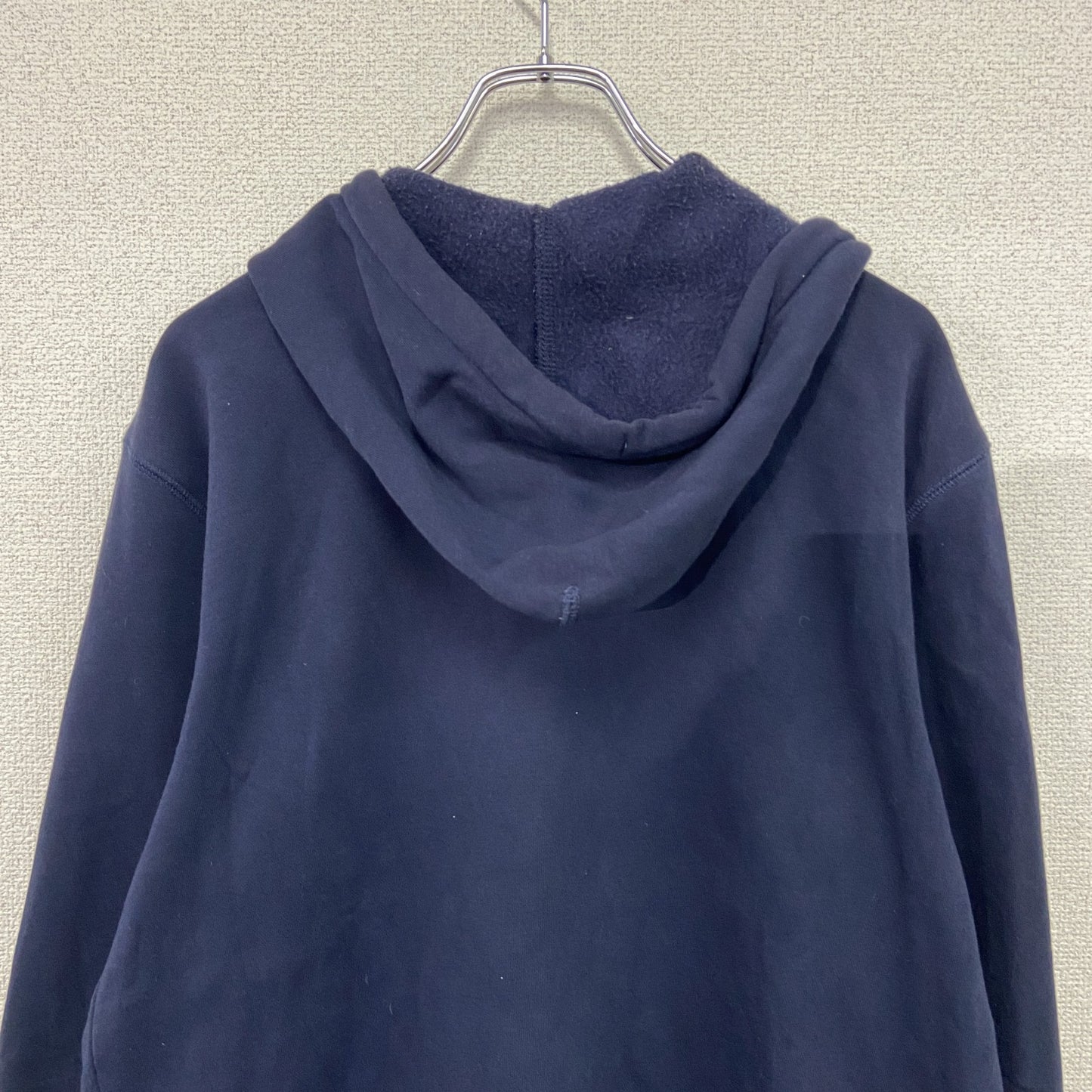 GAP　ギャップ　フルジップスウェットパーカー/フーディー　裏ボア　デカロゴ　紺　ネイビー　Mサイズ