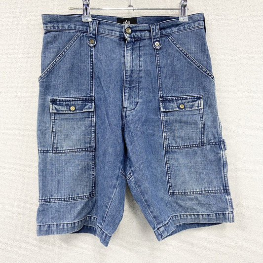 ALPHA INDUSTRIES　ハーフデニムペインターパンツ　カーゴパンツ　ミリタリー　ジップフライ　インディゴ　Mサイズ
