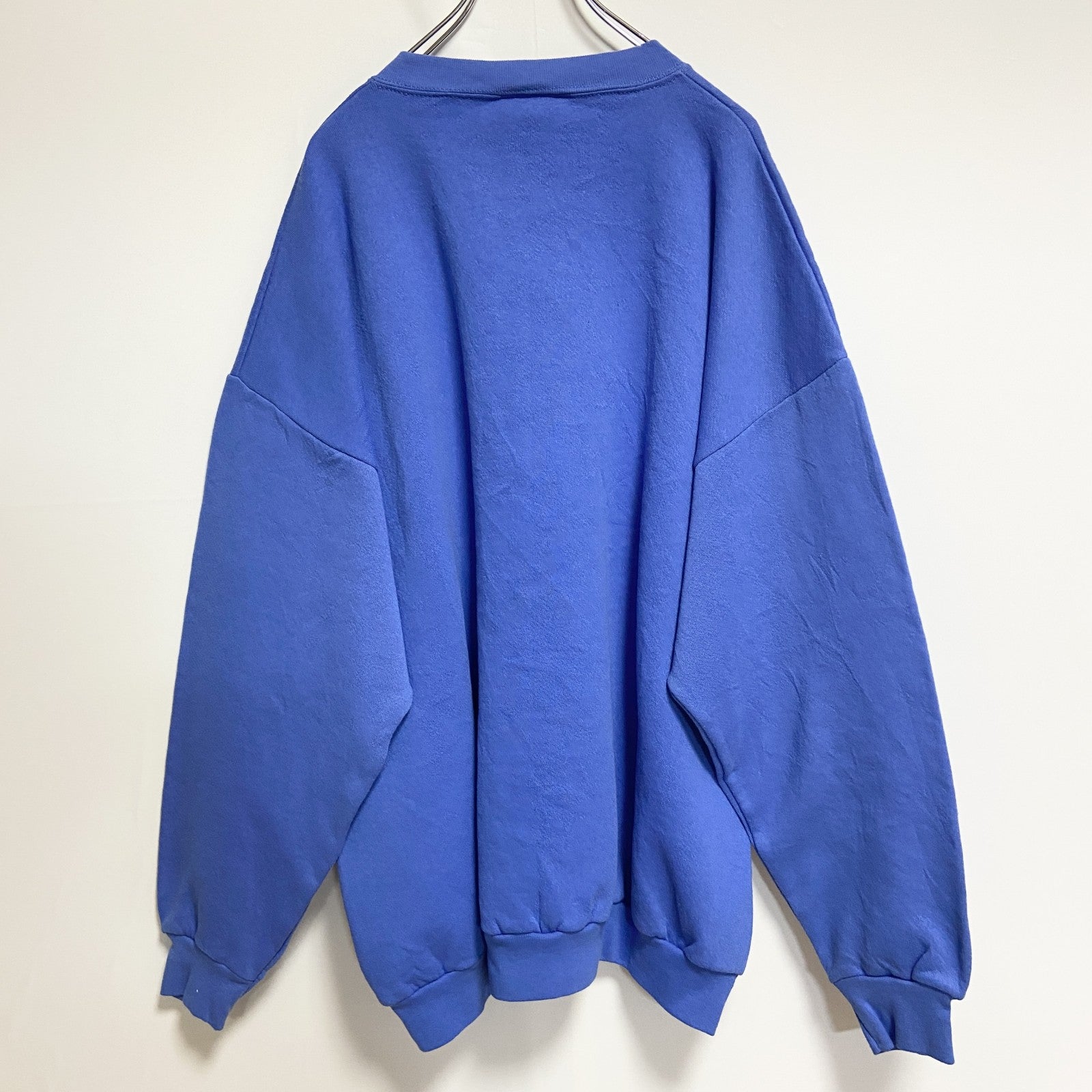 古着 used　TULTEX　長袖プリントスウェット　トレーナー　レトロデザイン　マートルビーチ　青　ビッグシルエット　XLサイズ