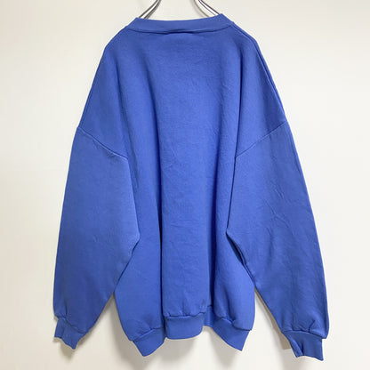 古着 used　TULTEX　長袖プリントスウェット　トレーナー　レトロデザイン　マートルビーチ　青　ビッグシルエット　XLサイズ