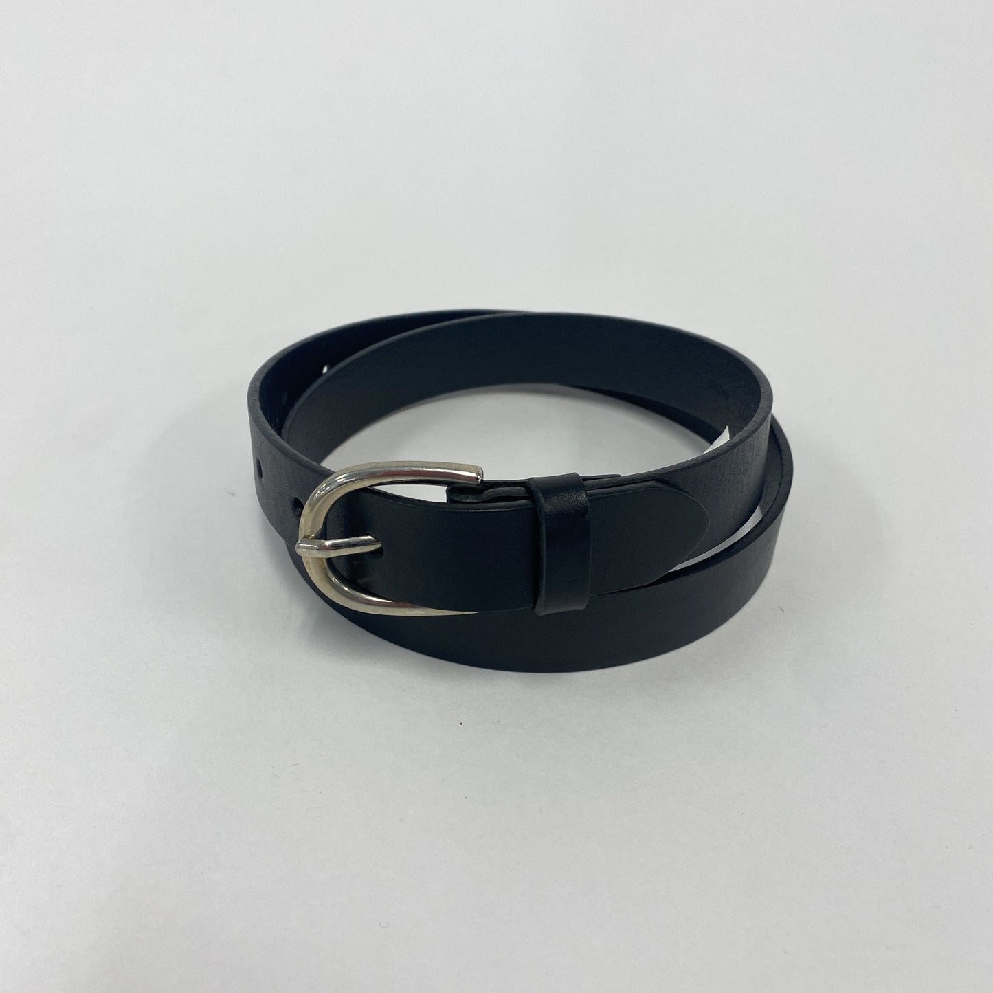 LANDS’END　ランズエンド　レザーベルト　5穴　黒　ブラック　XSサイズ