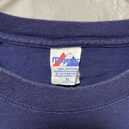 古着 used　MLB　WORLD SERIRS　マリナーズ　ニューヨークヤンキース　半袖プリントTシャツ　ネイビー　XLサイズ