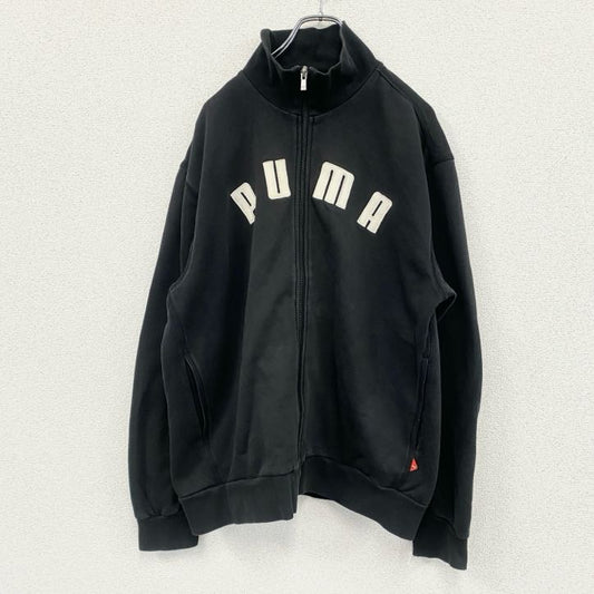 PUMA　プーマ　フルジップスウェットジャケット　デカロゴ　黒　ブラック　Lサイズ