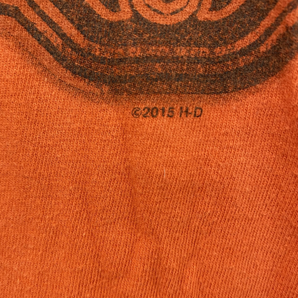 HARLEY DAVIDSON　ハーレーダビッドソン　半袖プリントTシャツ　オレンジ　XLサイズ