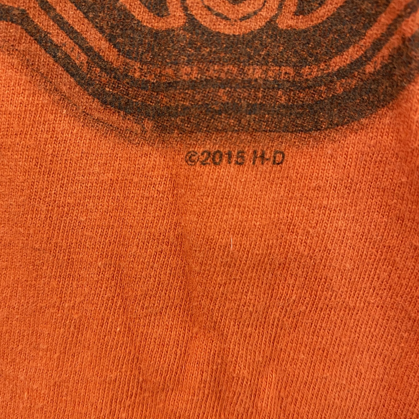 HARLEY DAVIDSON　ハーレーダビッドソン　半袖プリントTシャツ　オレンジ　XLサイズ