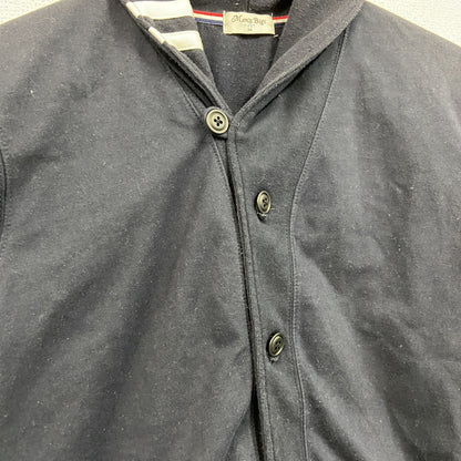 MEN'S BIGI　メンズビギ　ショールカラーカーディガン　2つポケット　紺　ネイビー