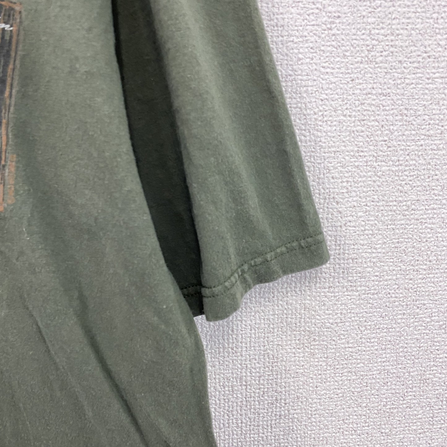 anvil organic　アンビル オーガニック　半袖プリントTシャツ　カーキ　XLサイズ