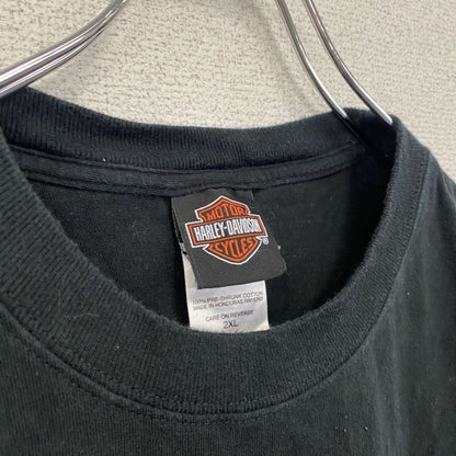 HARLEY DAVIDSON　ハーレーダビッドソン　半袖プリントTシャツ　黒　ブラック　2XLサイズ