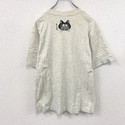 90s　crazy shirt　クレイジーシャツ　クリバンキャット　半袖プリントTシャツ　グレー　Mサイズ