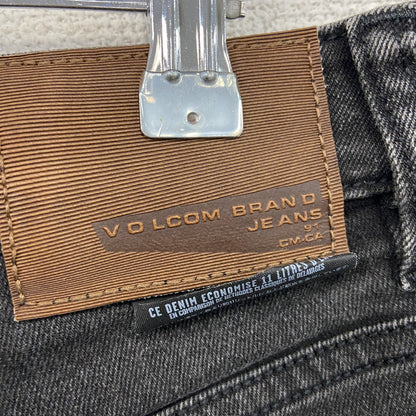 VOLCOM　ボルコム　ブラックデニムパンツ/ジーンズ　ジップフライ　黒　ブラック