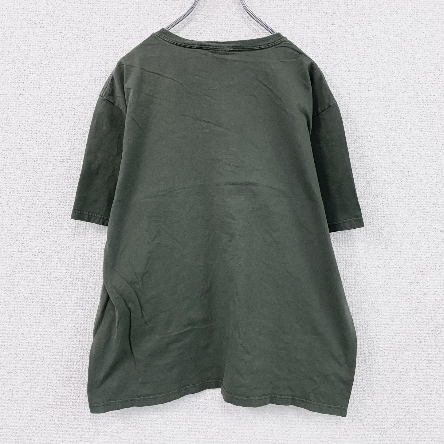anvil organic　アンビル オーガニック　半袖プリントTシャツ　カーキ　XLサイズ