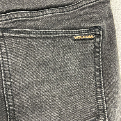 VOLCOM　ボルコム　ブラックデニムパンツ/ジーンズ　ジップフライ　黒　ブラック