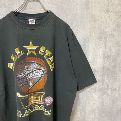 古着 used　00s　NBA ALL STAR GAME 2000 バスケ　半袖プリントTシャツ　黒　ブラック　XLサイズ