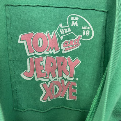 TOM and JERRY XDYE　トムとジェリー　半袖プリントTシャツ　緑　グリーン　Mサイズ