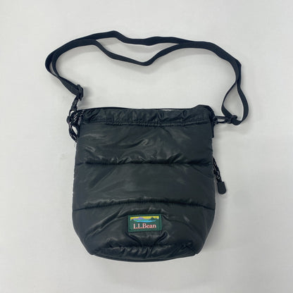 L.L.Bean　エルエルビーン　キルティング巾着バッグ　ショルダーバッグ　黒　ブラック