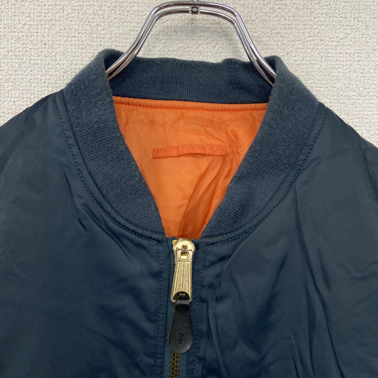 ～00s　PHANTOM MILITARY　MA-1　フライトジャケット　中綿入り　紺　ネイビー　Lサイズ