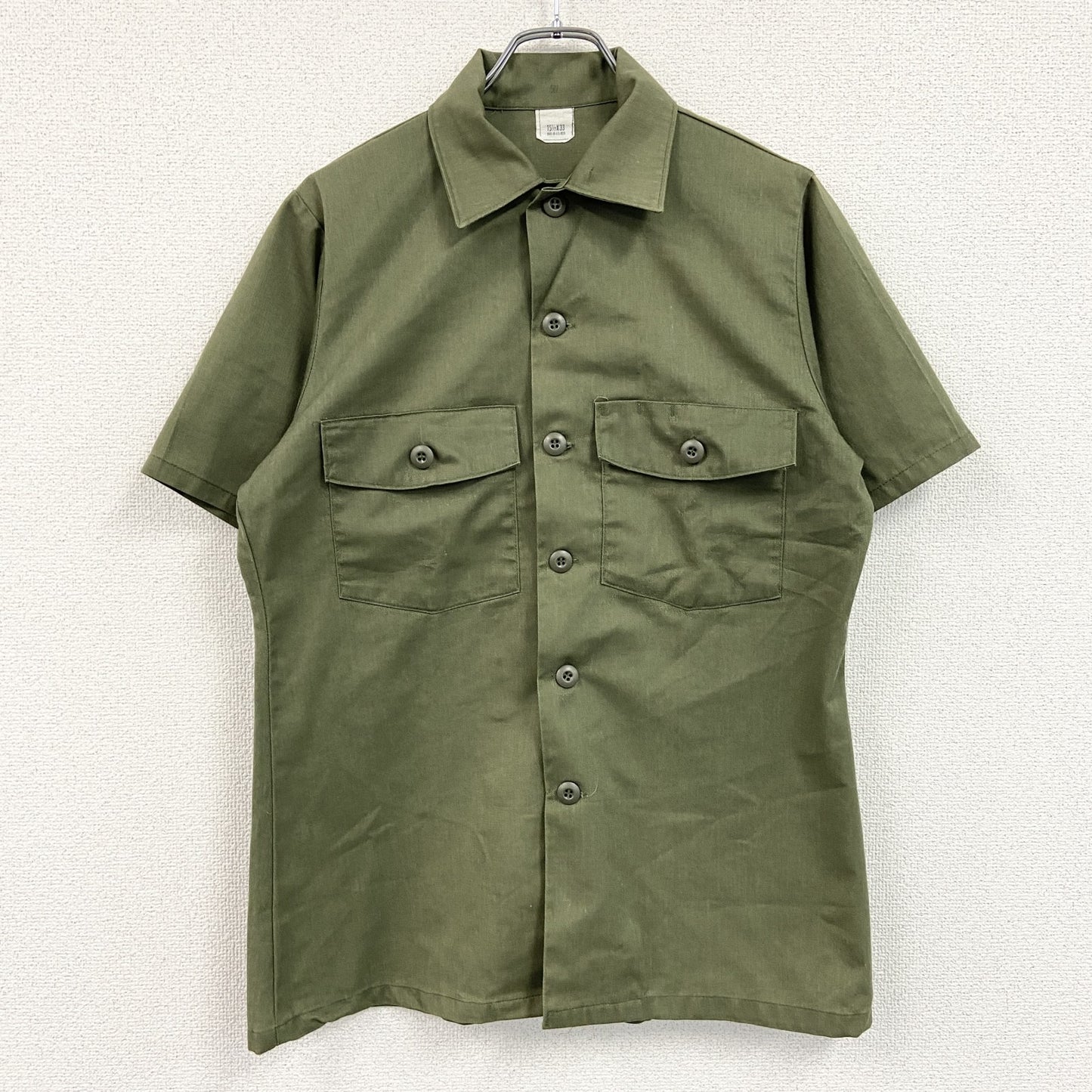 00s　 U.S.ARMY　米軍　半袖ミリタリーシャツ　ユーティリティシャツ　15 1/2　ヴィンテージ　カーキ