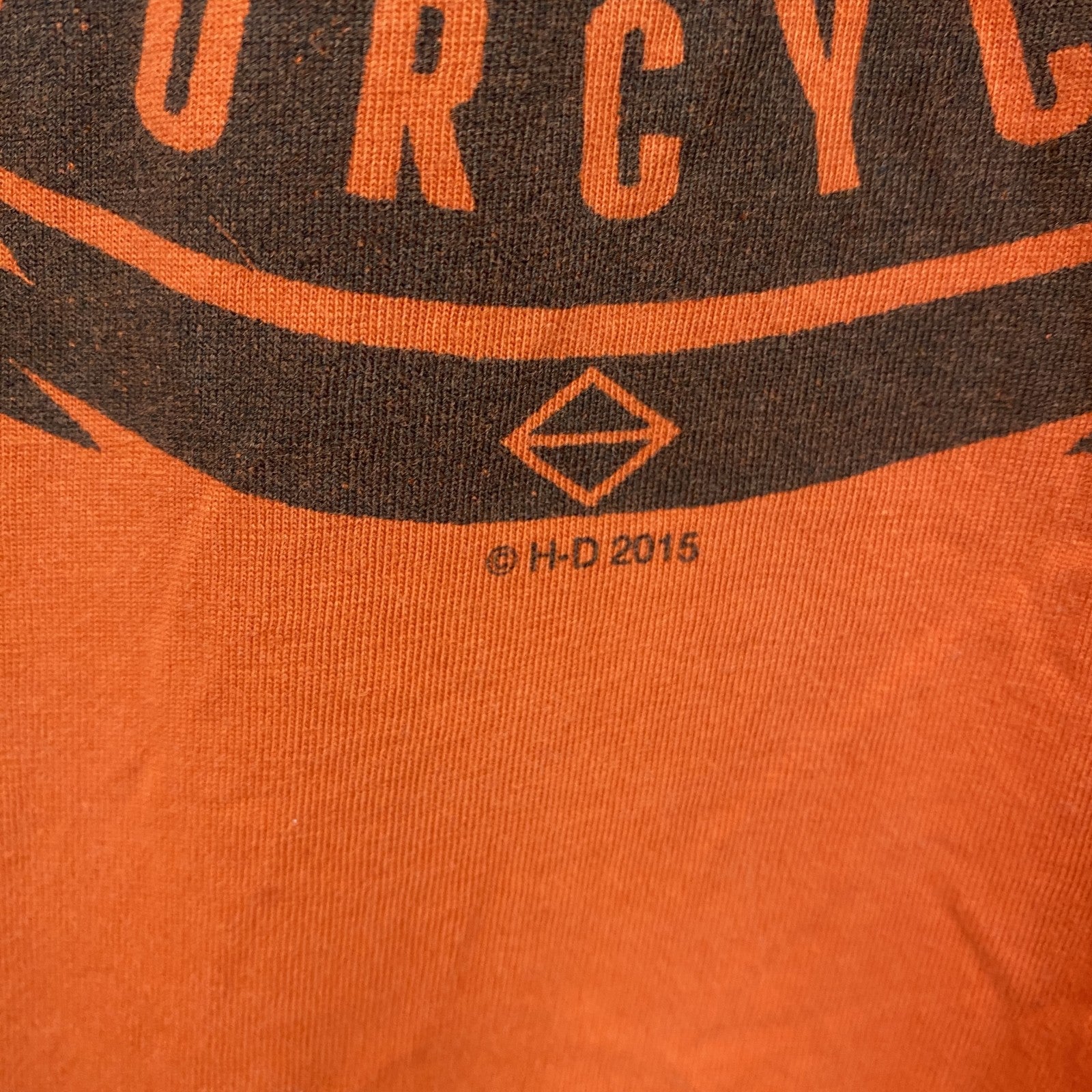 HARLEY DAVIDSON　ハーレーダビッドソン　半袖プリントTシャツ　オレンジ　XLサイズ