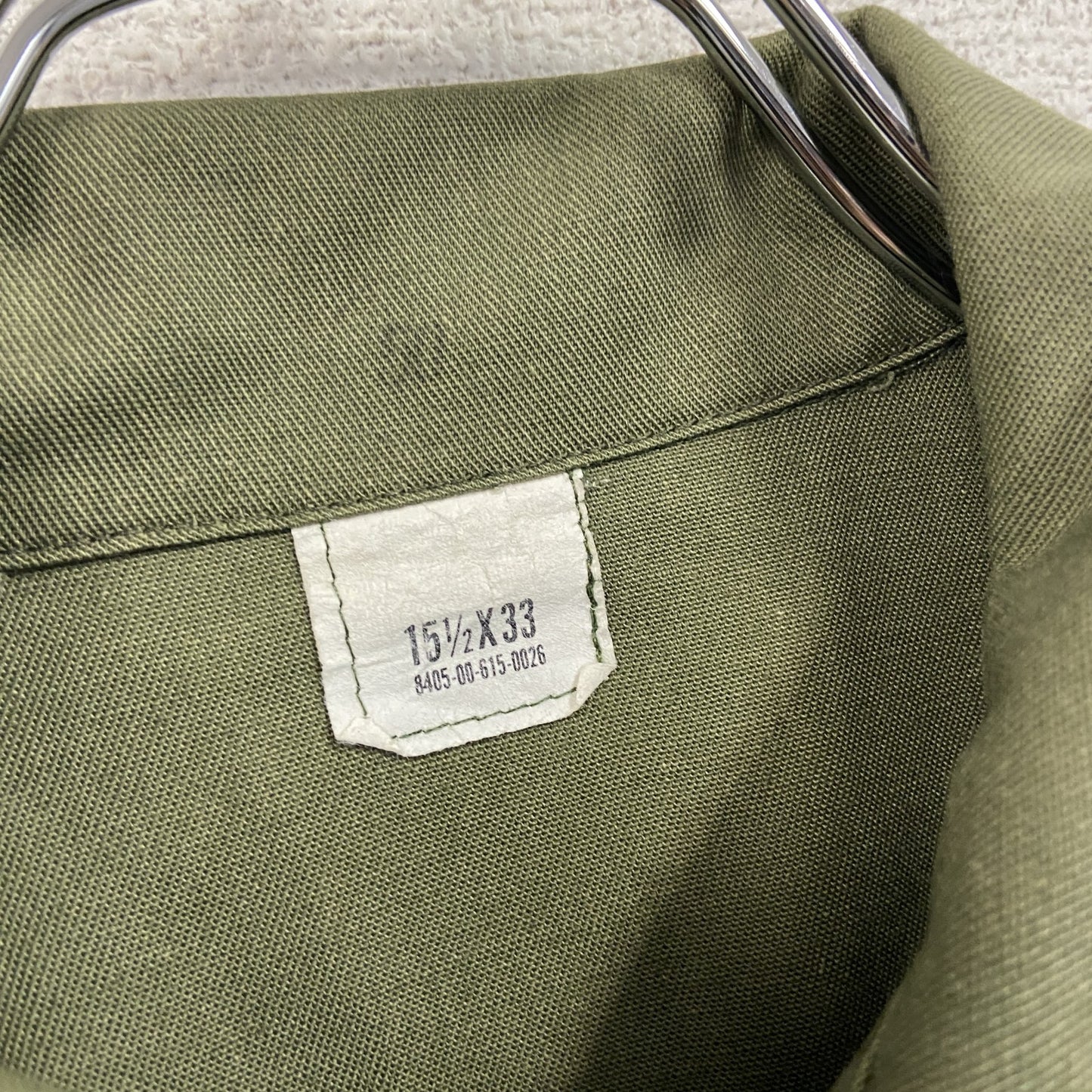 00s　 U.S.ARMY　米軍　半袖ミリタリーシャツ　ユーティリティシャツ　15 1/2　ヴィンテージ　カーキ