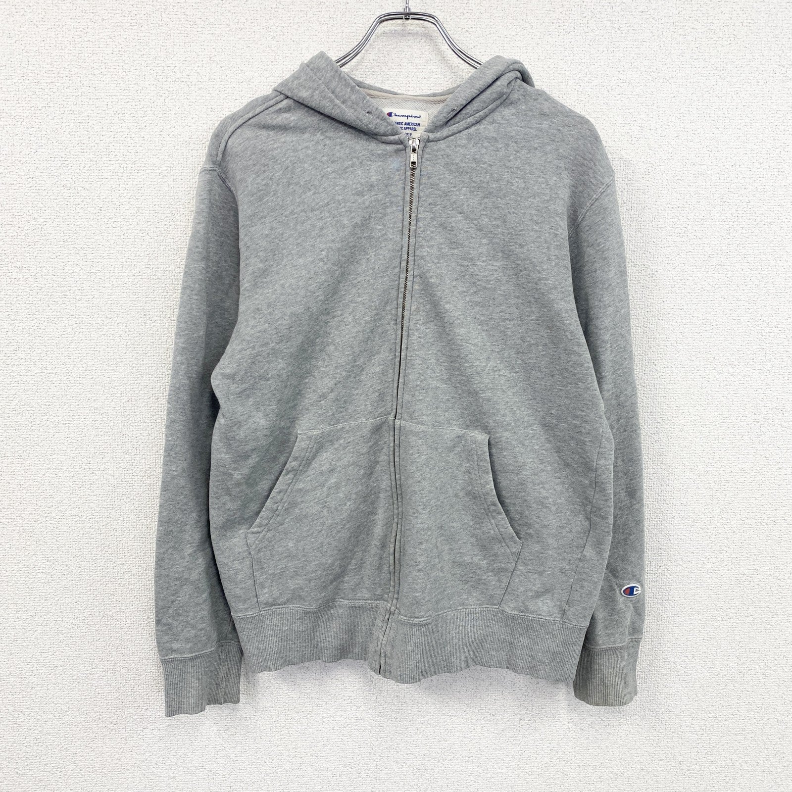 champion　チャンピオン　フルジップスウェットパーカー/フーディー　灰色　グレー　XLサイズ