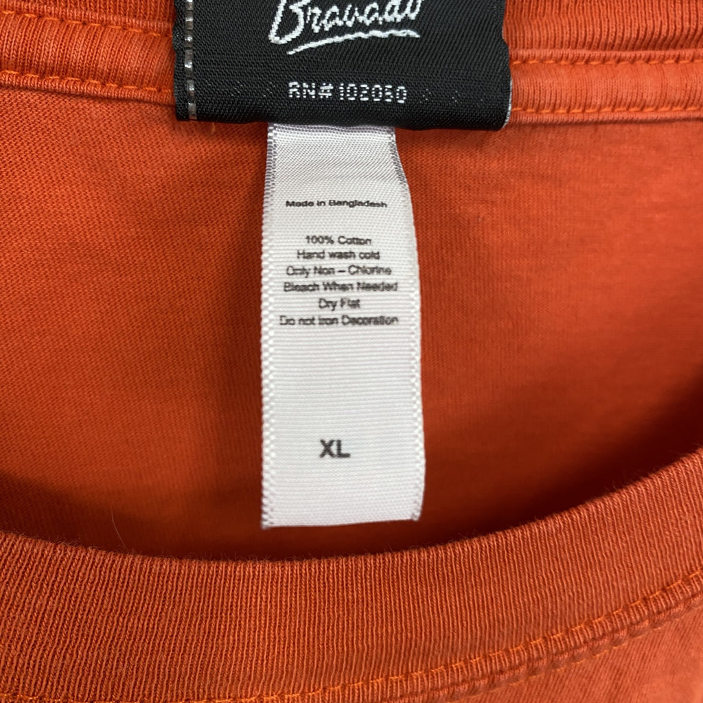 HARLEY DAVIDSON　ハーレーダビッドソン　半袖プリントTシャツ　オレンジ　XLサイズ