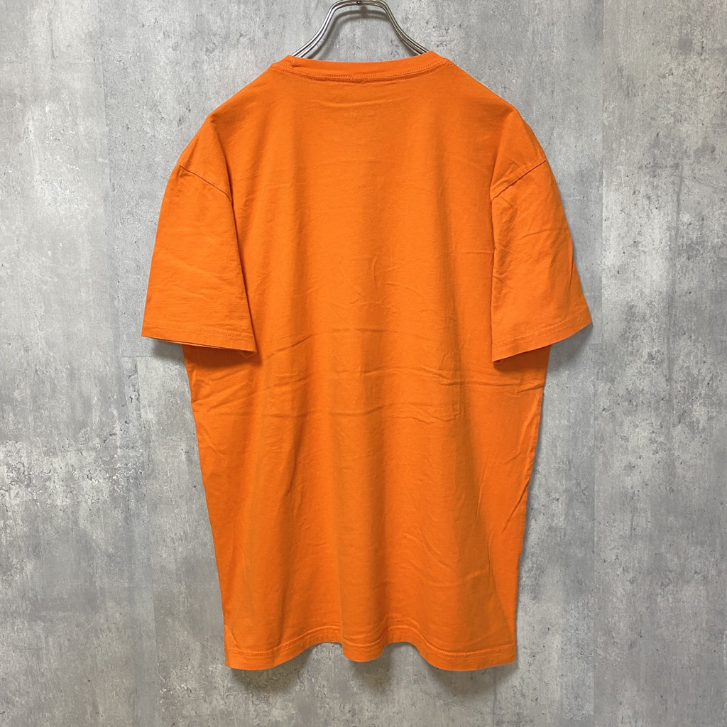 古着 used　STRANGER THINGS　ストレンジャーシングス　ダスティン　半袖プリントTシャツ　海外TV　オレンジ　L