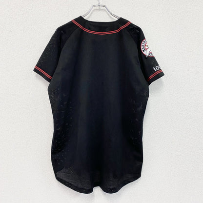 千葉ロッテマリーンズ　半袖ベースボールTシャツ　ユニフォーム　黒　ブラック　Lサイズ