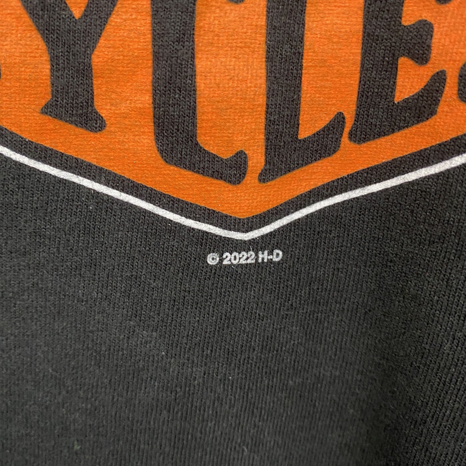 HARLEY DAVIDSON　ハーレーダビッドソン　半袖プリントTシャツ　黒　ブラック　Lサイズ