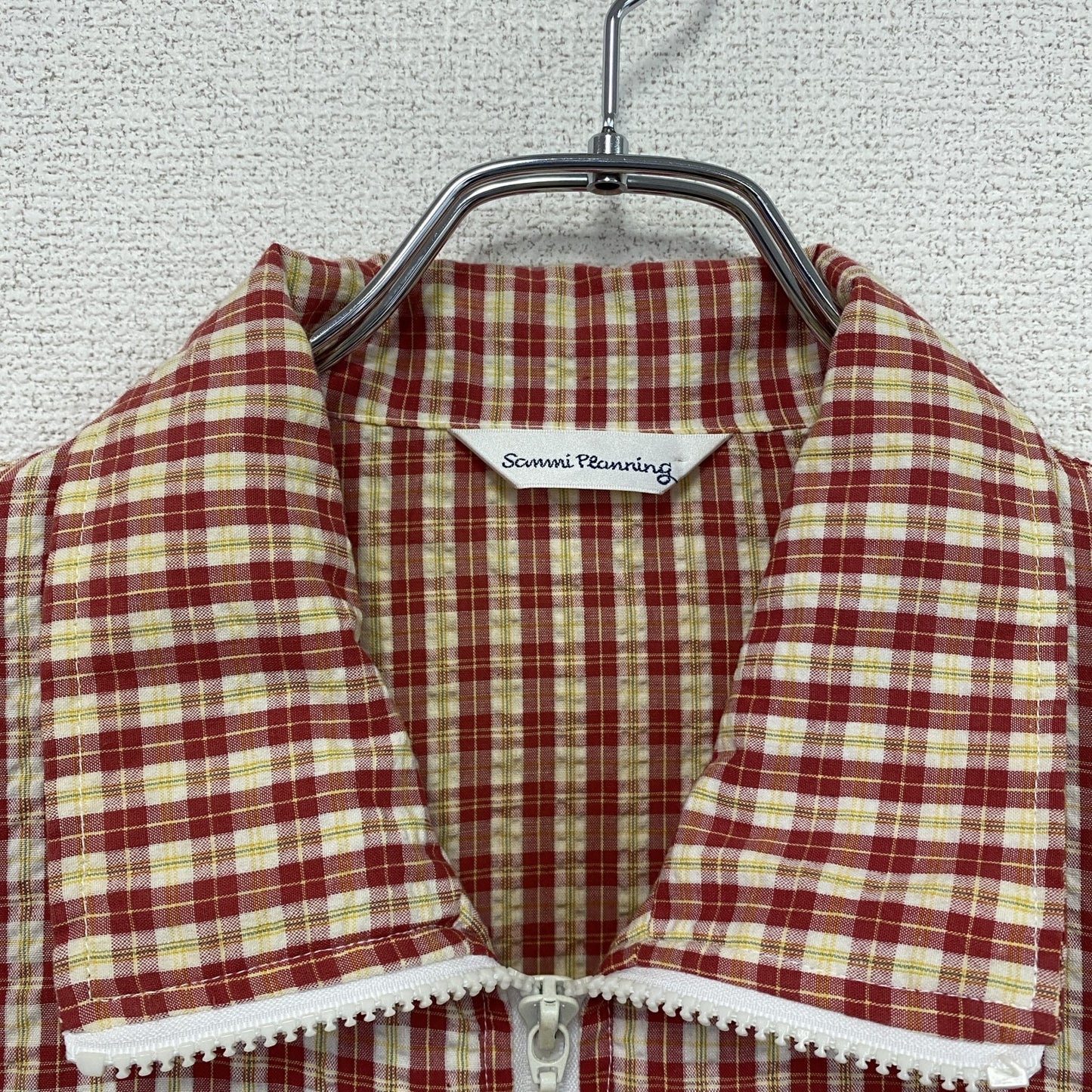 Sammi Planning　フルジップジャケット　ギンガムチェック　赤　レッド　Fサイズ