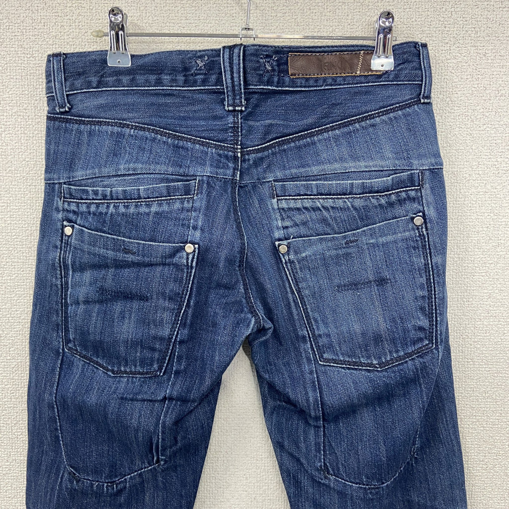 YANUK　ヤヌーク　ブーツカットデニムパンツ/フレアパンツ　ボタンフライ　インディゴ　29サイズ