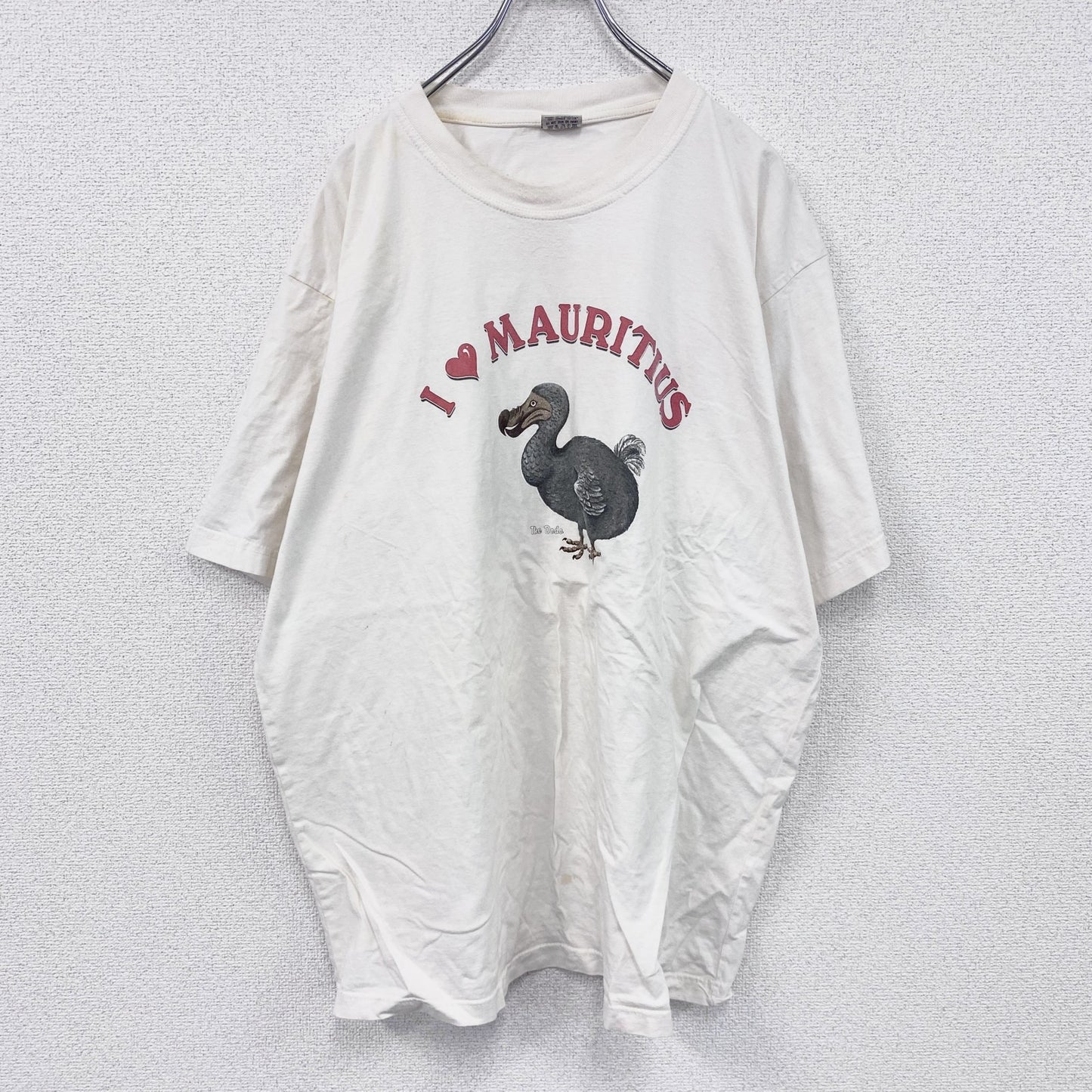 ～00s　WAIKIKI　I♡MAURITIUS　半袖Tシャツ　ヴィンテージ　白　ホワイト　3XLサイズ