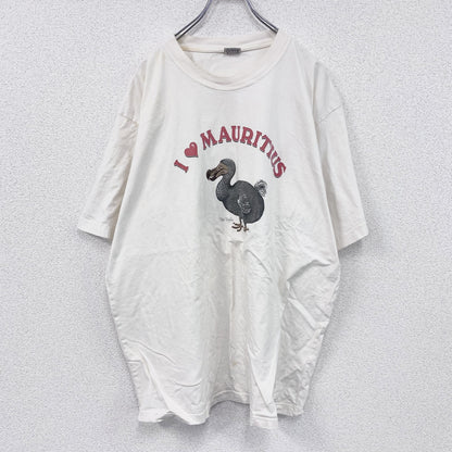～00s　WAIKIKI　I♡MAURITIUS　半袖Tシャツ　ヴィンテージ　白　ホワイト　3XLサイズ