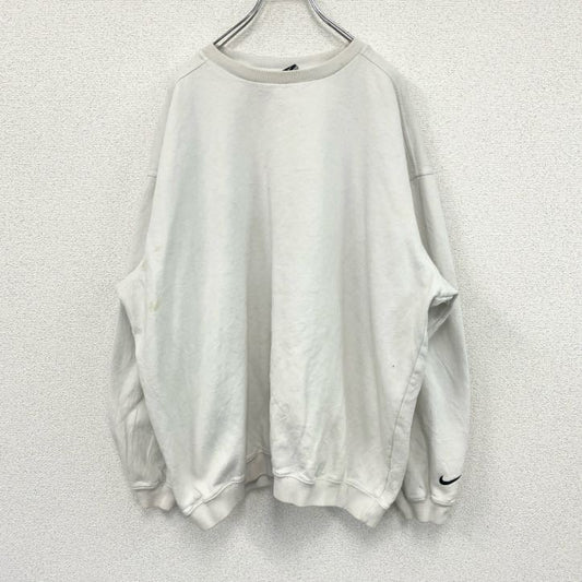 00s　NIKE　ナイキ　スウェット/トレーナー　スウッシュ　ヴィンテージ　白　ホワイト　XXLサイズ