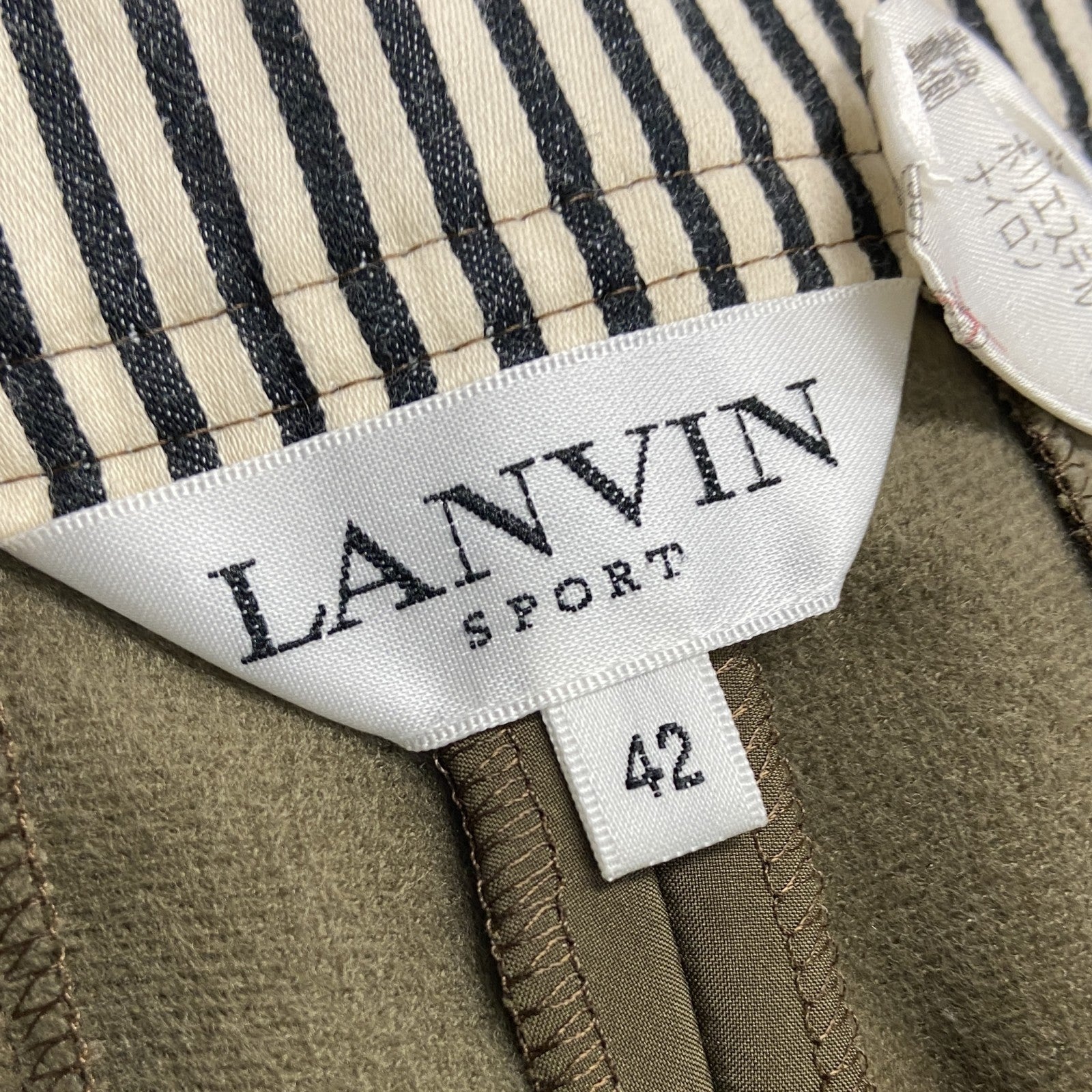 LANVIN　ランバン　デサント　カーゴパンツ　6つポケット　カーキ　42サイズ