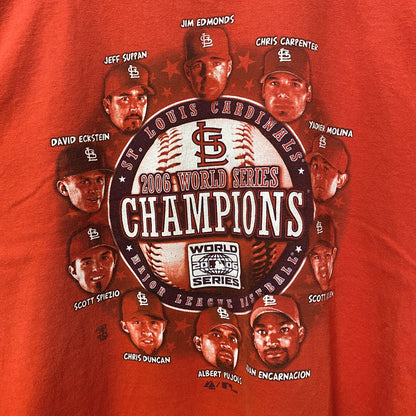 古着 used　GILDAN ギルダン　MLB　カージナルス　2006　半袖プリントTシャツ　野球　赤　レトロ　Lサイズ