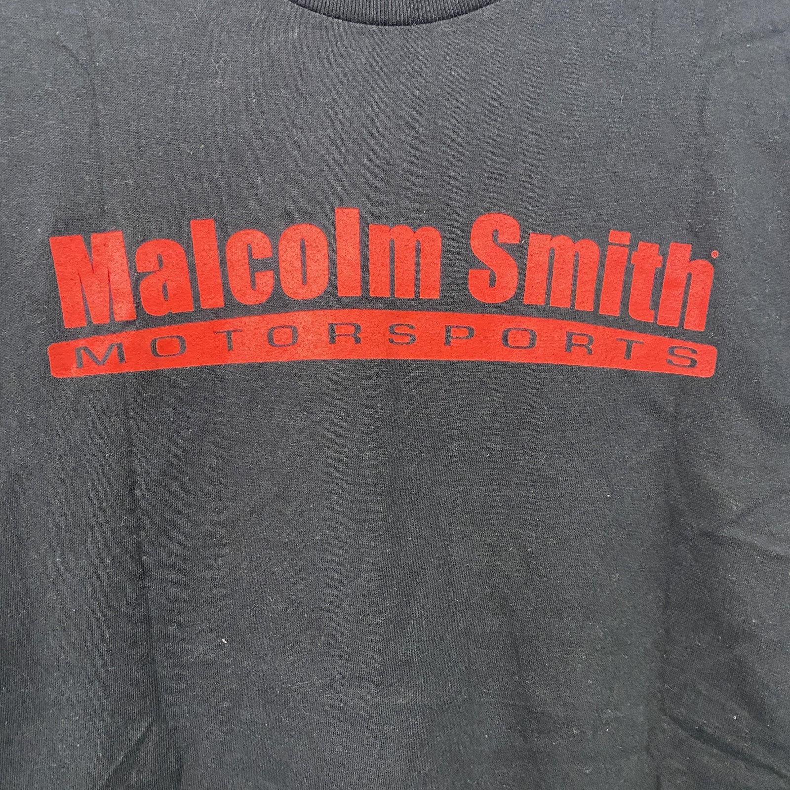 MALCOLM SMITH MOTORSPORTS　半袖プリントモーターサイクルTシャツ　バイク　4連プリント　黒　ブラック　Mサイズ