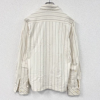 FRED PERRY　フレッドペリー　長袖ボタンダウンシャツ　ストライプ　ベージュ　Sサイズ