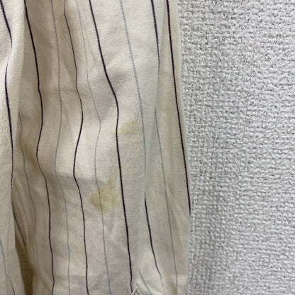 FRED PERRY　フレッドペリー　長袖ボタンダウンシャツ　ストライプ　ベージュ　Sサイズ