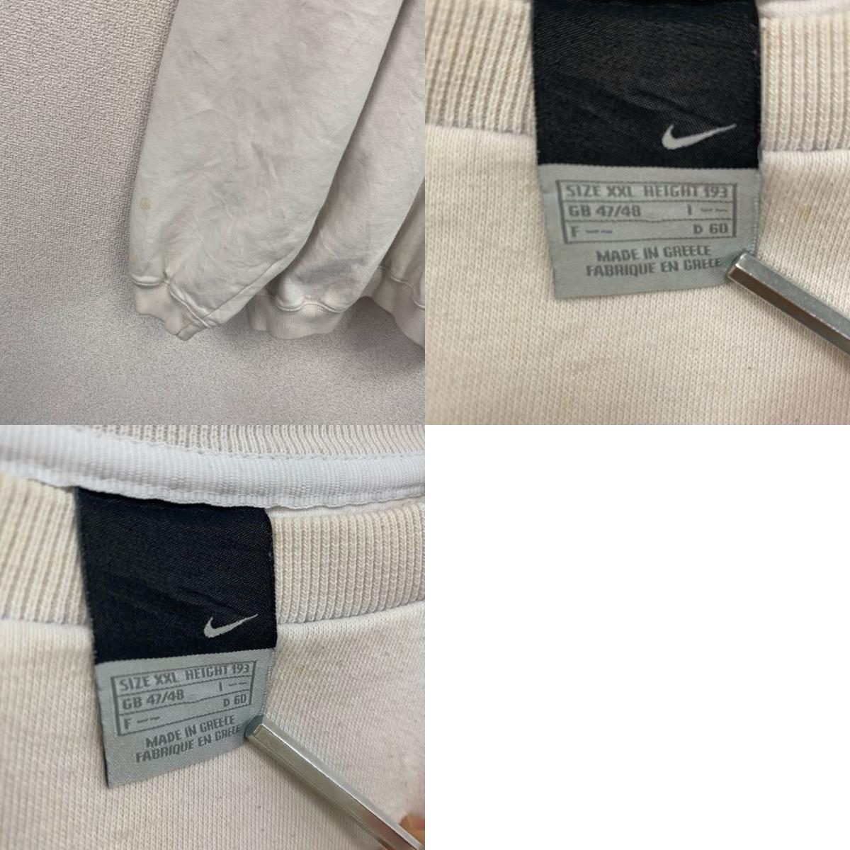00s　NIKE　ナイキ　スウェット/トレーナー　スウッシュ　ヴィンテージ　白　ホワイト　XXLサイズ