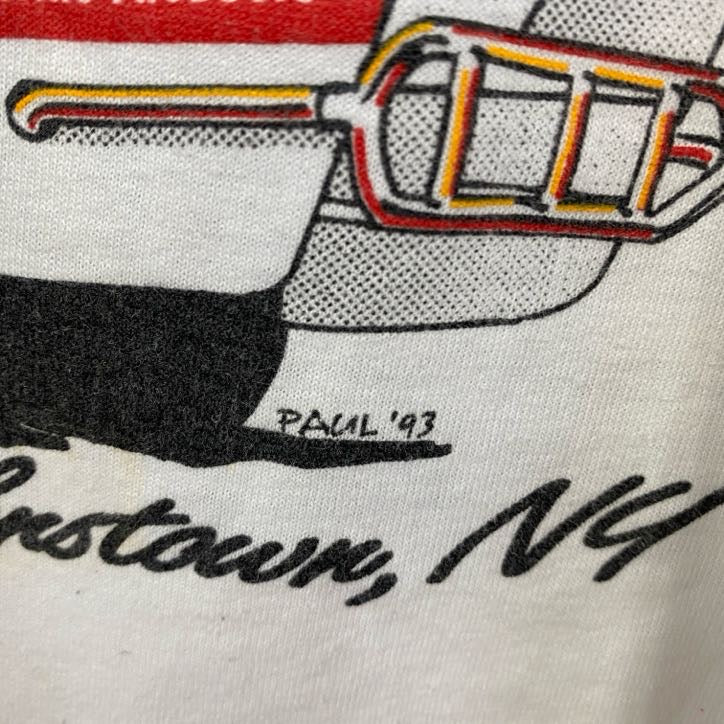 90s　半袖プリントTシャツ　ヴィンテージ　シングルステッチ　白　ホワイト