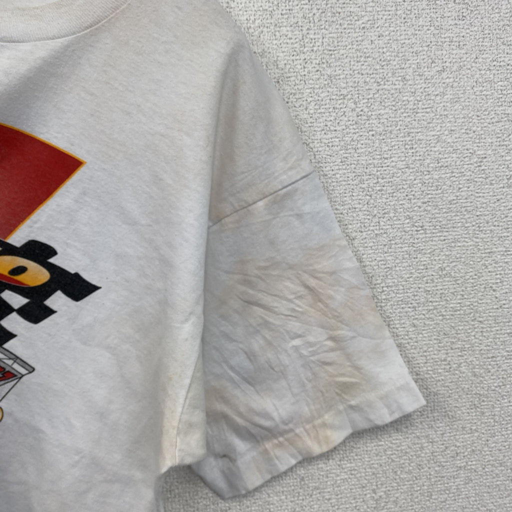 90s　半袖プリントTシャツ　ヴィンテージ　シングルステッチ　白　ホワイト