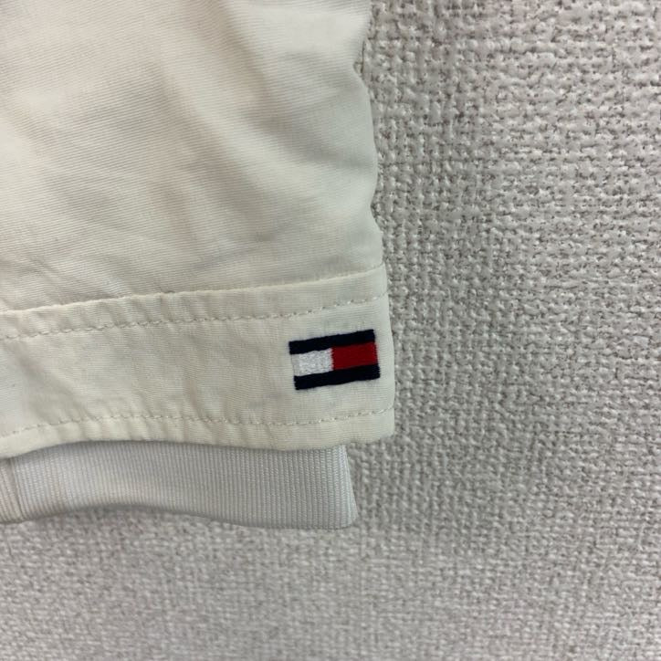 古着 used　TOMMY HILFIGER　トミーヒルフィガー　フルジップナイロンジャケット　白　ホワイト　XLサイズ