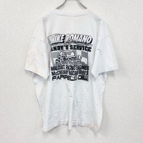 90s　半袖プリントTシャツ　ヴィンテージ　シングルステッチ　白　ホワイト