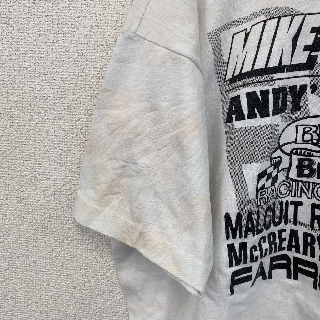 90s　半袖プリントTシャツ　ヴィンテージ　シングルステッチ　白　ホワイト