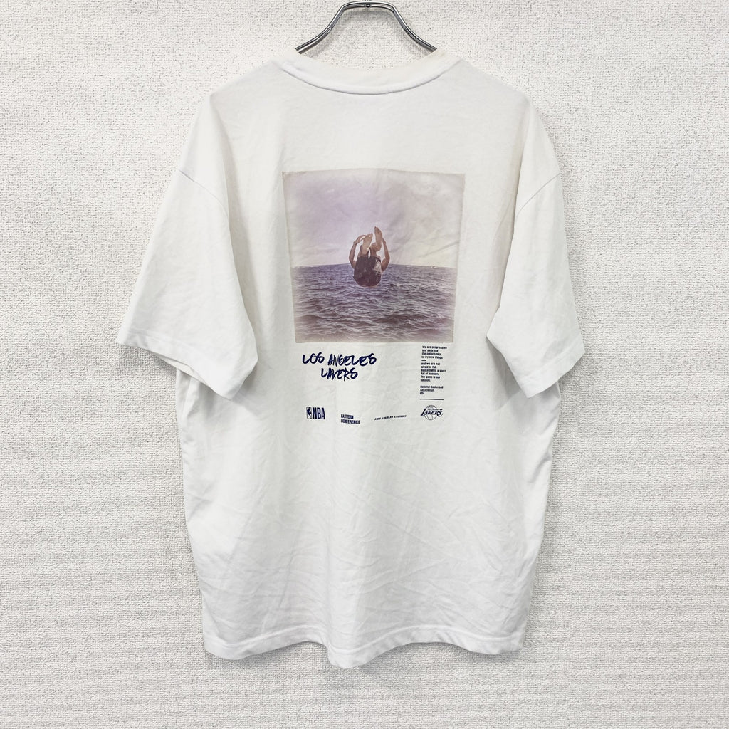 NBA　ロサンゼルス・レイカーズ　半袖プリントTシャツ　白　ホワイト　XLサイズ