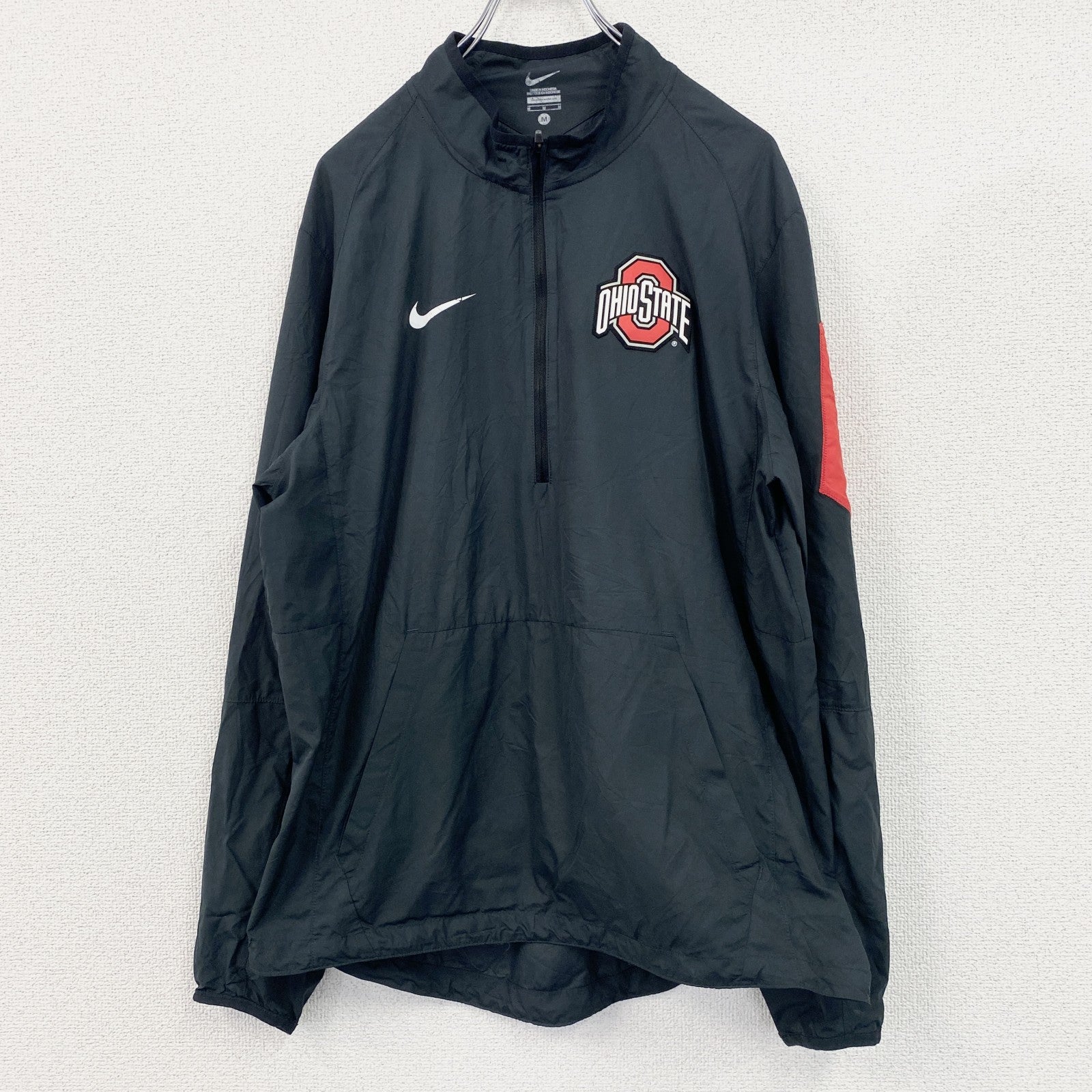 NIKE　ナイキ　フルジップナイロンジャケット　黒　ブラック　Mサイズ