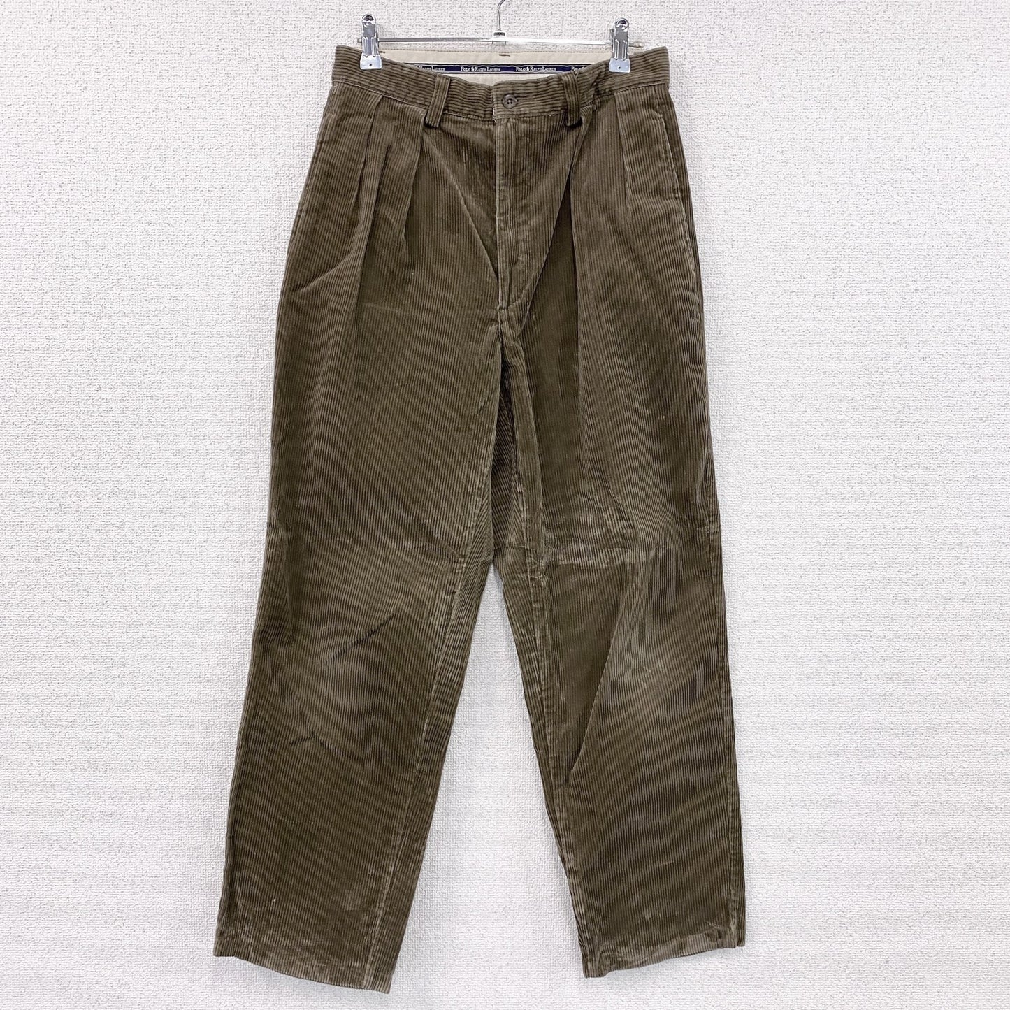 90s　POLO CORDS　ラルフローレン　コーデュロイパンツ　ヴィンテージ　茶　ブラウン　29サイズ